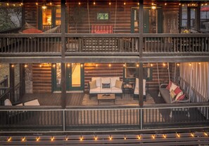 Terrace/patio - Mountain Hideaway | Hot Tub | Theater | Outdoor Fireplace | Near Hiking & Town (Blue Ridge)