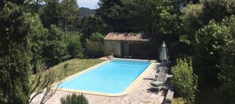 Cévennes magnanerie 19th century breathtaking view 15 people heated swimming pool altitude 500 m