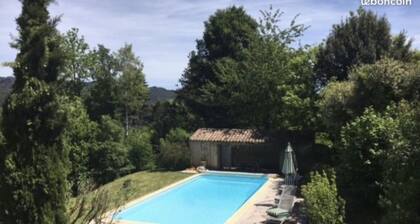 Cévennes magnanerie 19th century breathtaking view 15 people heated swimming pool altitude 500 m