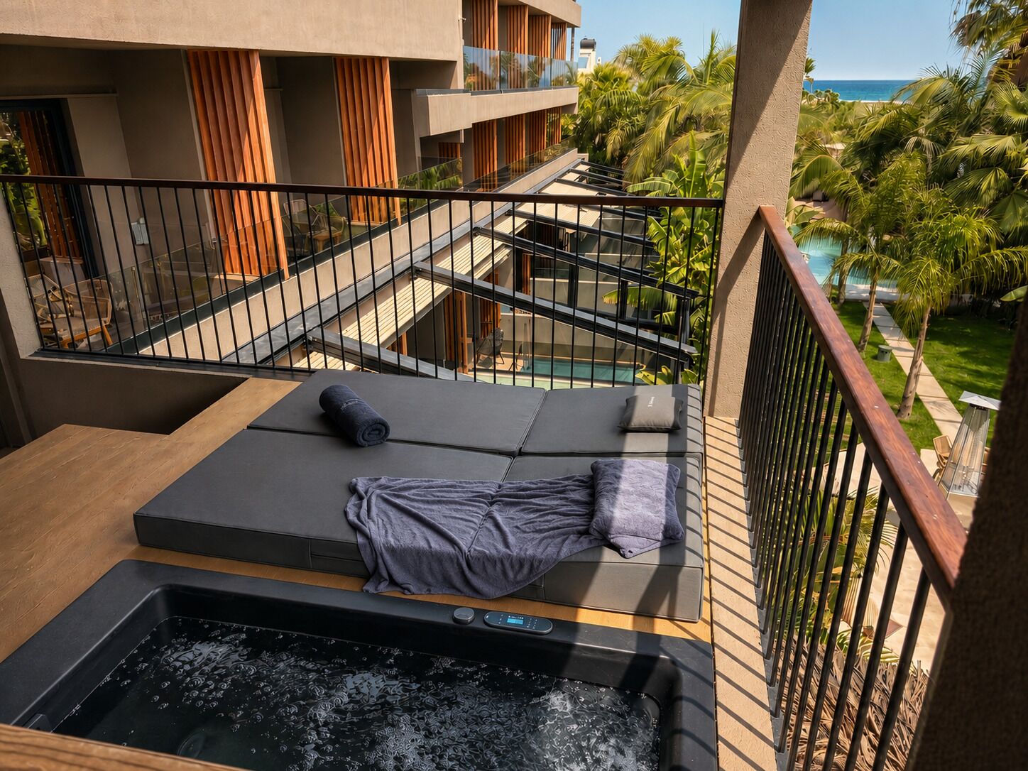 Veranda Suite with Private Jacuzzi | Minibar, in-room safe, desk, blackout drapes