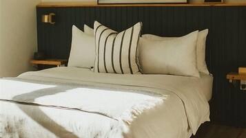 Premium bedding, pillowtop beds, individually decorated