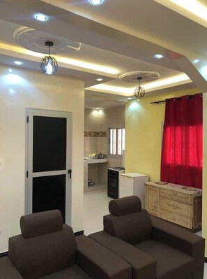 Living area - Dakar furnished studio (Keur Massar)