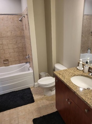 Shower - LUXE 2-Bedroom condo w/ balcony and pool at center of city (Charlotte)