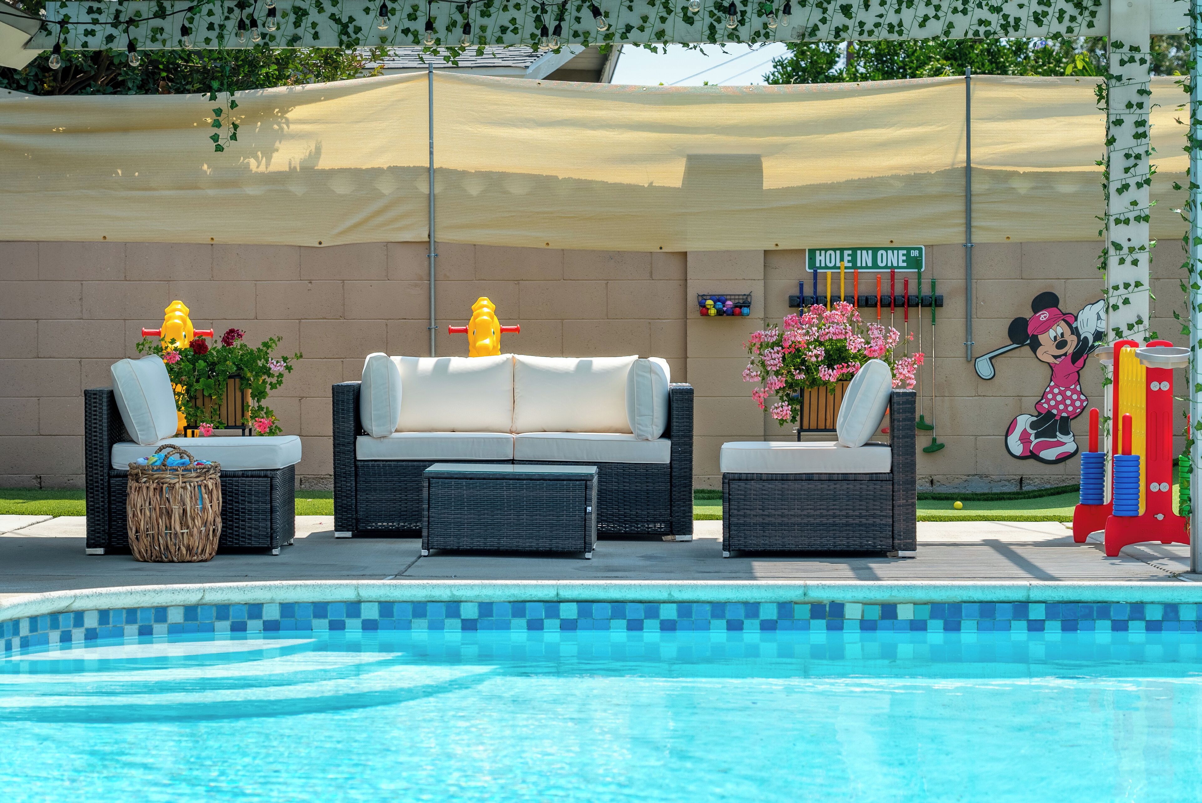 Piscina externa, piscina aquecida