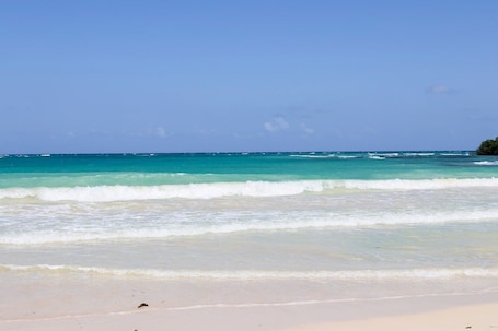 Private beach, white sand