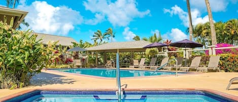 A heated pool
