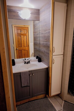 Hair dryer, towels, soap, shampoo - Lake Cabin on North Long Lake (Brainerd)
