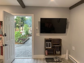 Smart-TV, DVD-spiller og bøker