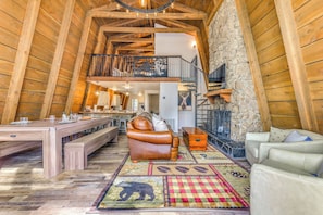 TV, fireplace, ping pong - Cozy Ruidoso Cabin Rental w/ Private Hot Tub! (Ruidoso)