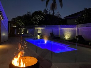 Outdoor pool, a heated pool
