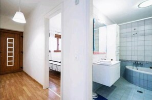 Family House | Bathroom | Hair dryer, towels, toilet paper - Pamela's house (Hersonissos)