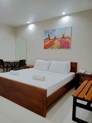 Premium bedding, free WiFi, bed sheets