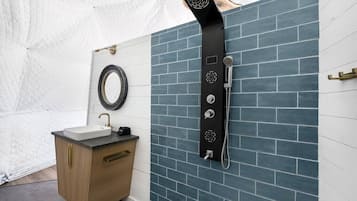Shower, hair dryer