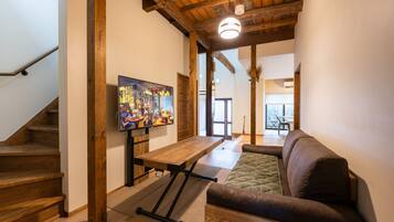 Basic House | Living area | 49-inch LCD TV with digital channels, TV