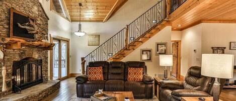 Smart TV, fireplace, video games, books