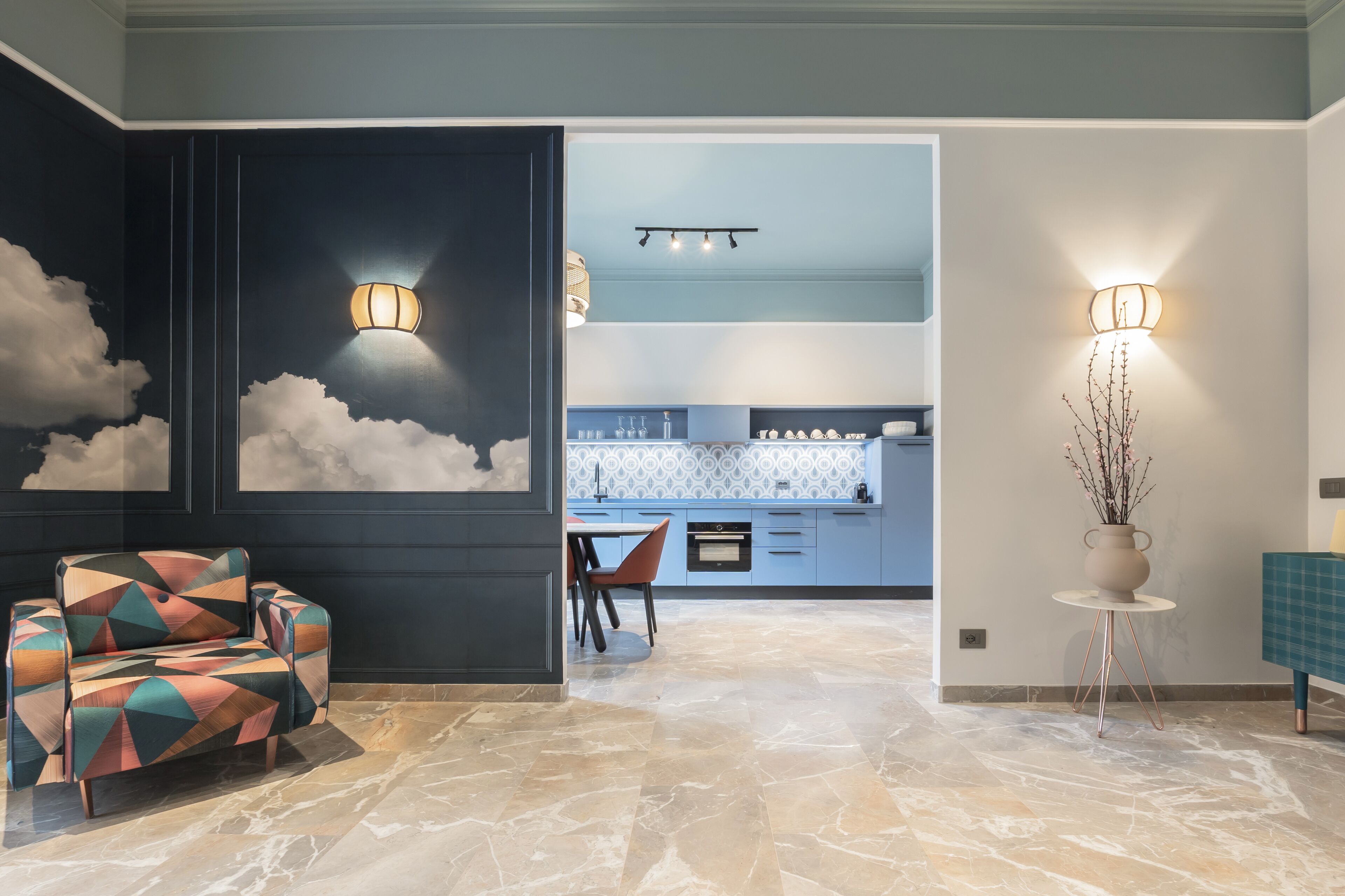 Premium-lejlighed | Opholdsområde | 48-tommers fladskærms-tv med digitale kanaler, tv