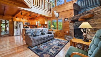 Smart-tv en een open haard