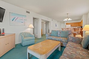 TV, DVD player - Oceanside 2 Bedroom Condo at Golden Strand A1 (Kill Devil Hills)