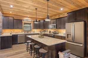 Cabin, 5 Bedrooms | Private kitchen | Fridge, oven, coffee/tea maker, toaster - Over The Top 5 Bedroom Cabin by RedAwning (Sevierville)