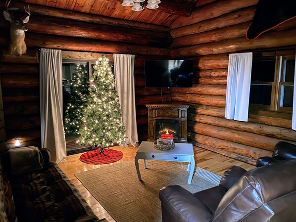 Smart TV, fireplace