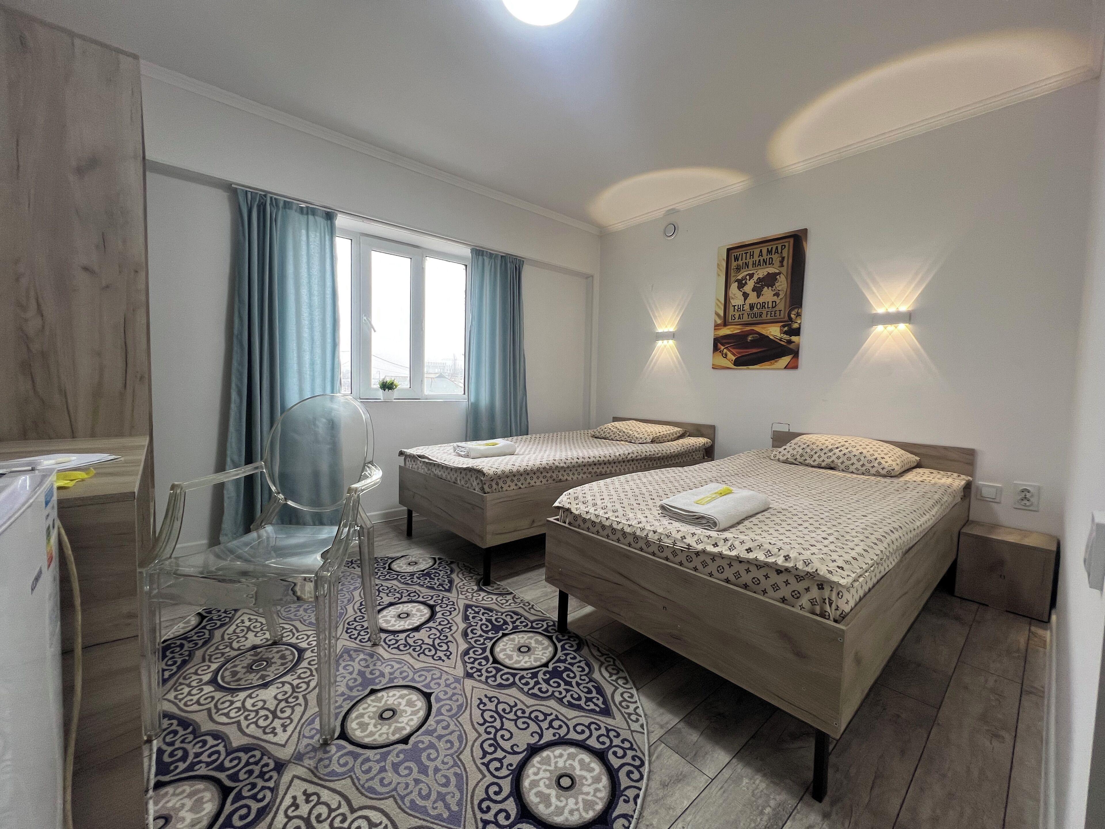 Iron/ironing board (on request), free WiFi, bed sheets