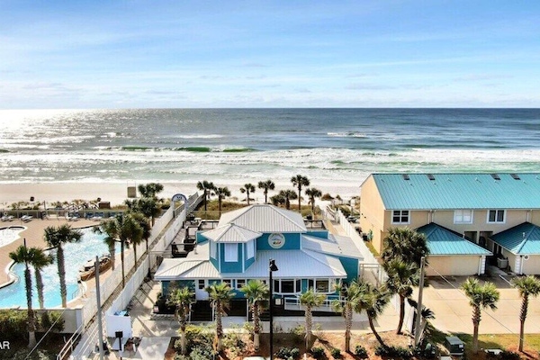 Private beach clubhouse with pool, bar, restaurant!