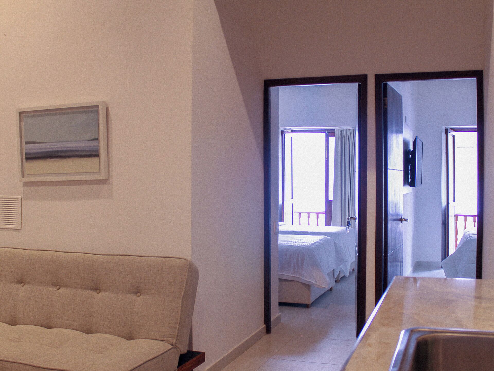 Suite, 2 Bedrooms | Down comforters, in-room safe, soundproofing, bed sheets