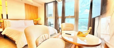 Comfort Condo, Mountain View | Hypo-allergenic bedding, down comforters, Select Comfort beds, desk