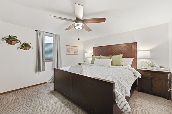 4 bedrooms, iron/ironing board, travel crib, WiFi