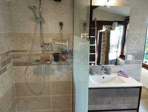 Regadera y secadora de cabello 