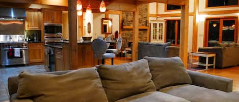 Smart TV, fireplace, printers