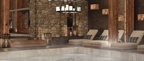 Indoor pool, seasonal outdoor pool