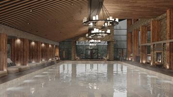 Indoor pool, seasonal outdoor pool