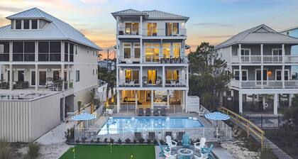 Tides Beach House: Beachfront New Build- Sleeps 30, Pet Friendly, Priv. Pool