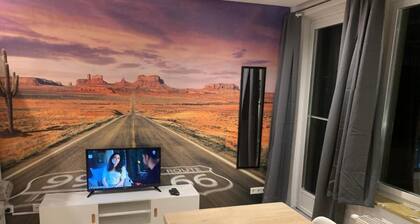 Mainpark-Apartment 4 Zimmer in ruhiger Wohnung bei Aschaffenburg für 10 Personen