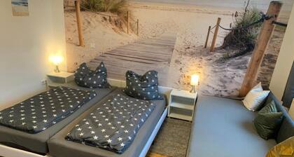 Mainpark-Apartment 4 Zimmer in ruhiger Wohnung bei Aschaffenburg für 10 Personen