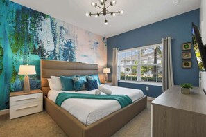 4 bedrooms, in-room safe, iron/ironing board, travel cot