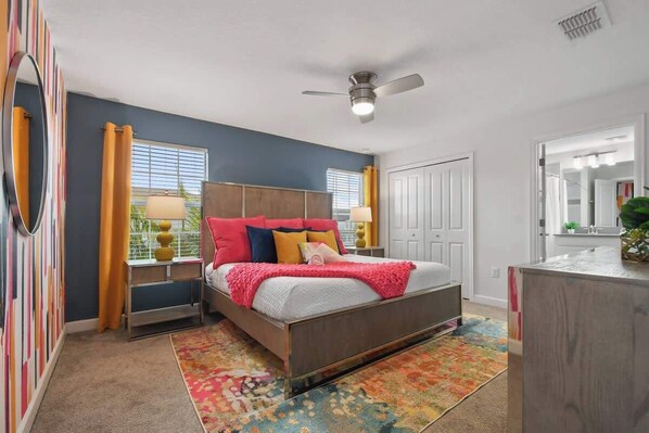 4 bedrooms, in-room safe, iron/ironing board, travel cot