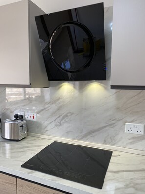 Fridge, oven, dishwasher, electric kettle