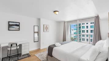 Luxury Condo, 1 Bedroom, City View | 1 bedroom, premium bedding, blackout curtains, iron/ironing board