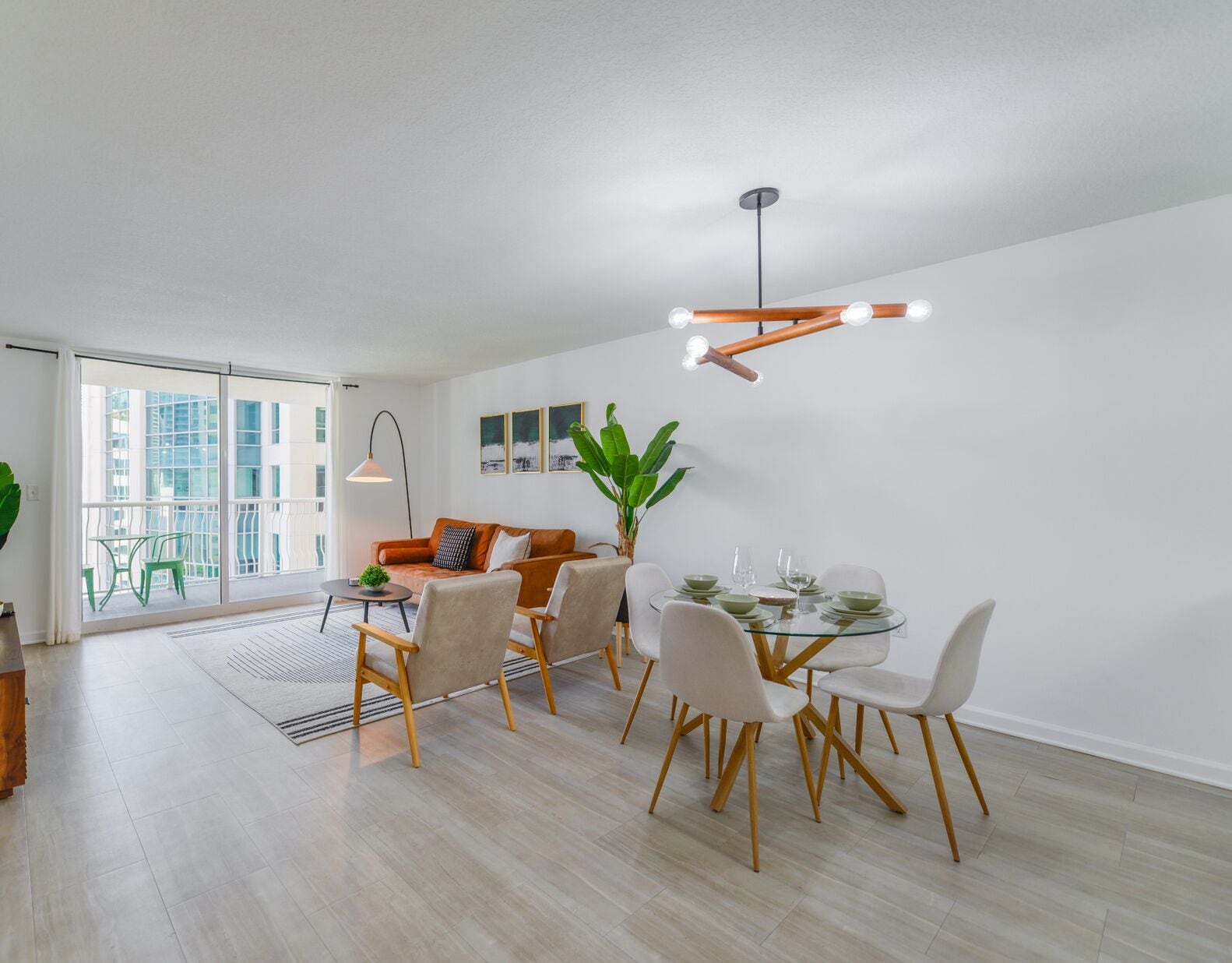 Luxury Condo, 1 Bedroom, City View | Living area | 50-inch Smart TV with cable channels, TV