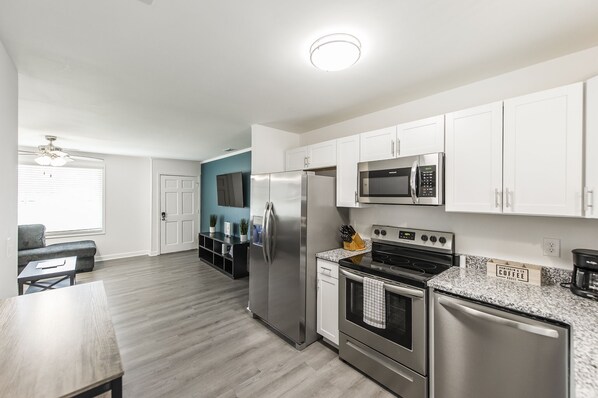 Microwave, oven, stovetop, dishwasher