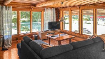 Télévision, cheminée