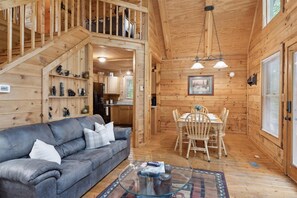 TV, fireplace, table football - Cozy Winter Getaway Cabin (Sevierville)