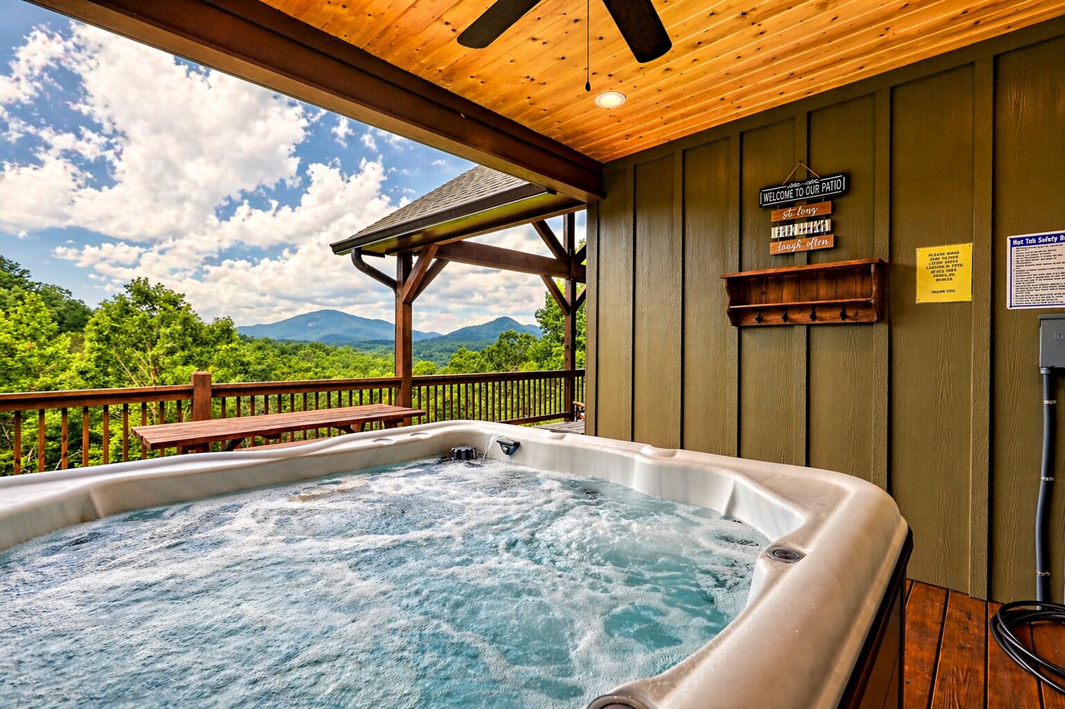 Outdoor spa tub