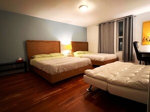 3 habitaciones, escritorio, tabla de planchar con plancha y wifi gratis 