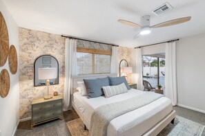 2 bedrooms, iron/ironing board, travel crib, free WiFi
