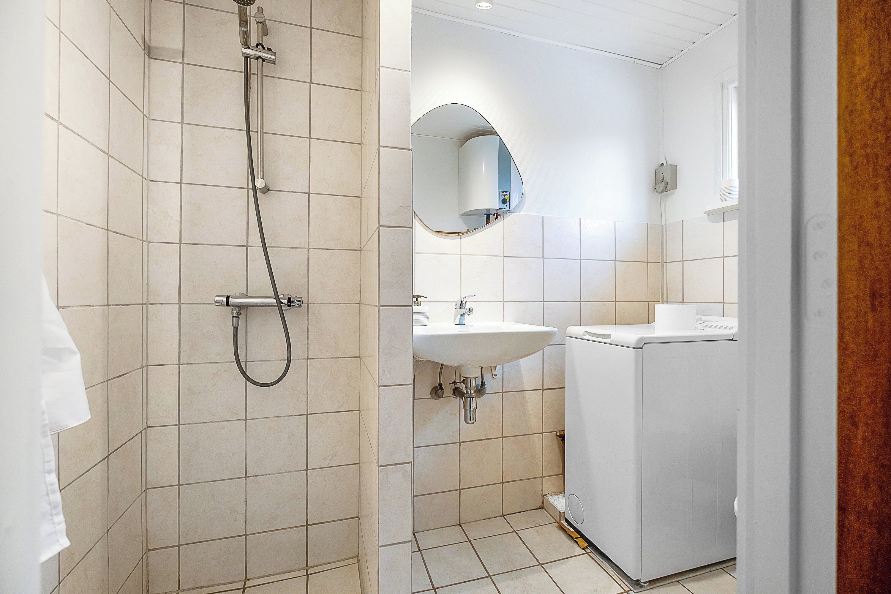 Shower, hair dryer