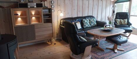 Télévision LED, cheminée, lecteur de DVD, chaßne hi-fi