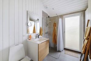 Een douche, een haardroger